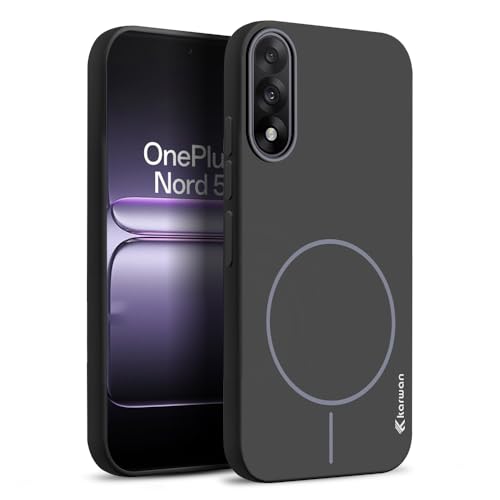 Image of KARWAN️Magnetic Ultra Slim-Fit Back Case Cover for Oneplus Nord 5 |Hard PC Case Cover| Ultra-Thin & Light Weight with [Ultra Premium Feel] Case for Oneplus Nord 5(6.8 inch)(Black)
