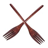 Conception ergonomique : les poignées soigneusement conçues offrent une prise en main confortable et sûre, ce qui rend ces fourchettes faciles à utiliser pour les tâches culinaires, fourchette en bois, fourchettes à long manche en bois pour