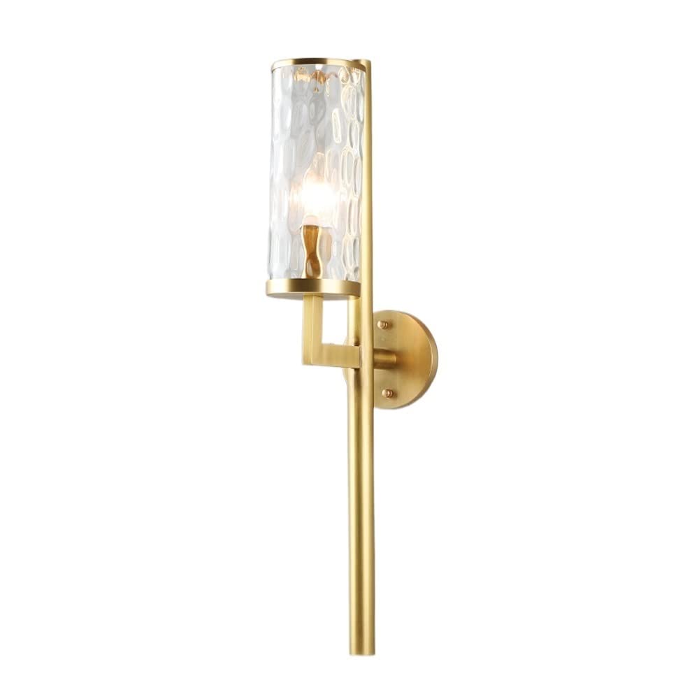 HPTHLY Wall Mounted Light Simplicity Wall Lamps Living Room Wall Sconce Indoor Wall Lighting Rustic Wall Mounted Glass Lantern Brass Room Art Decor Fixtures(1Light)