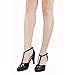 Chase & Chloe Kimmy-36 Women's Teardrop Cut Out T-Strap Mid Heel Dress Pumps (10, Black PU)