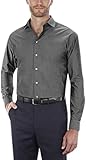 Unlisted by Kenneth Cole mens Regular Fit Solid Dress Shirt, Graphite, 16 -16.5 Neck 34 -35 Sleeve Large US