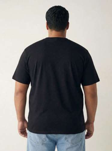 Image of Toodlegram Men Plus Size Printed Cotton T-Shirt for Men Regular Fit 3XL-10XL Half Sleeve