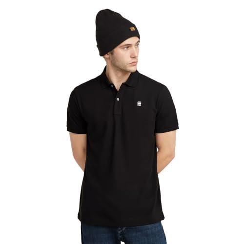G-STAR RAW Mens Dunda Slim Polo Polos Black (Dk Black D11595-5864-6484) XL