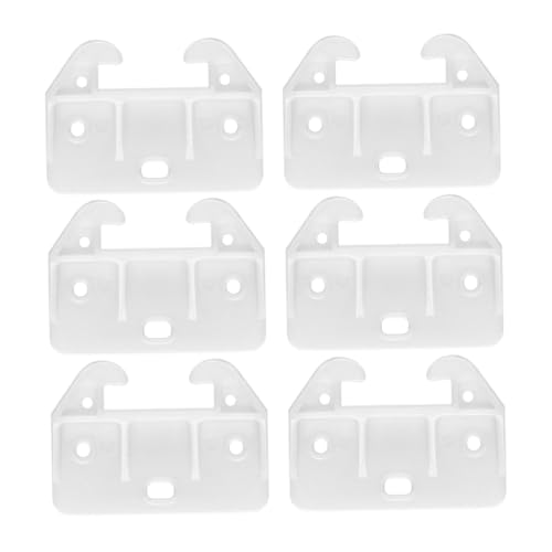 Hoement 6個プラスチック製センターマウント引き出しガイド 耐久性に優れた蟹形デザイン 簡単取付 家具ドレッサー用引き出しトラック修理部