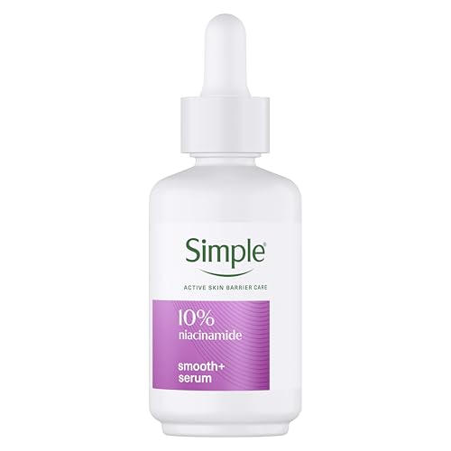 Simple Smooth+ 10% Niacinamide Face Serum with Vitamin B3 & B5 Evens Skin Tone & Texture Strengthens Skin Barrier For All Skin Types Including Sensitive Skin 30 ml