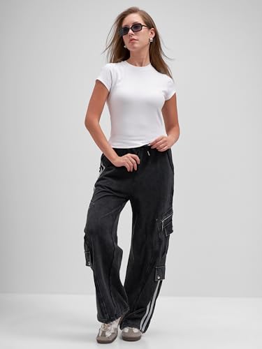 Image of Tokyo Talkies Women Pure Cotton Tops for Woman|Regular Fit Slim fit Crop Tops for Women Western|Top Tshirt for Women Stylish Western|Suitable for Casual and Workwear
