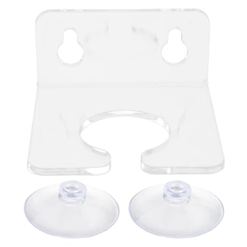 MOPFOL Transparent Wine Glass Holder Storage Hanging Rack with 2 Suction Cups Wall Mounted Goblet Portable Bathroom Wine Glass Holder