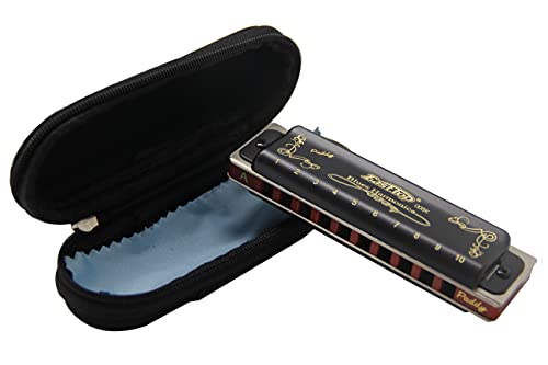 East top Harmonica, Blues Harmonica key of Paddy A, 10 Holes 20 Tones 008K Blues Harp Diatonic Mouth Organ Harmonica, Blues Harmonica for Adults, Professionals and Students