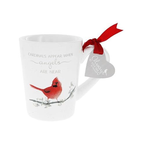 Taza de cerámica blanca Pavilion 13 oz con diseño de cardenal miniatura 5