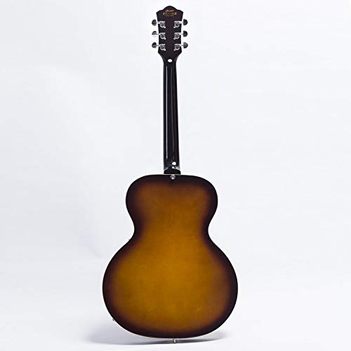 Image of GROTE Jazz Electric Guitar Hollow Body Chrome Hardware P90 pickup (Vintage Sunburst)
