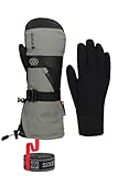 686 Gore-TEX Smarty 3-in-1 Gauntlet Mitt - Fabric Shell with Removable Wool Blend Liner - Water & Weather Resistant - Charcoal, Medium