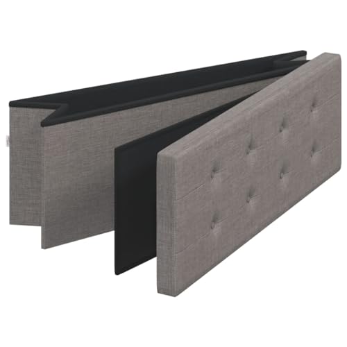 Banc de rangement pliable gris clair : le coffre gain de place idéal