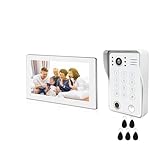 ドアベル ビデオインターホンシステム ホーム指紋認証 5in1 ロック解除ビデオエントリードアホン スマート 1080P タッチ Wifi モニター インターカムドアベル 長距離ワイヤレス(218WS 7INCH)