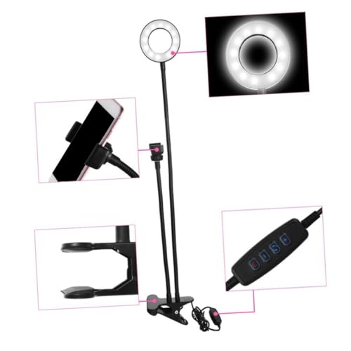 Luz de relleno Sewroro con anillo LED y trípode ajustable para directos impecables 7