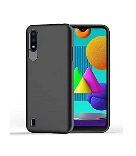 Image of Mobile Back Cover Case for Samsung M01(2020) (Silicone Case|CameraProtection|Black SC1510)