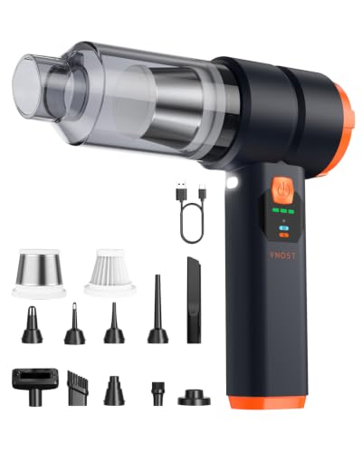 Image of Portable Cordless Car Vacuum,4-in-1 Handheld Cordless Vacuum with 30000Pa Suction,130000 RPM,6800mAh Battery,10 Nozzles,Rubber Paint Material for Car,Home,Birthday Gifts for Men Dad Husband(Star Black