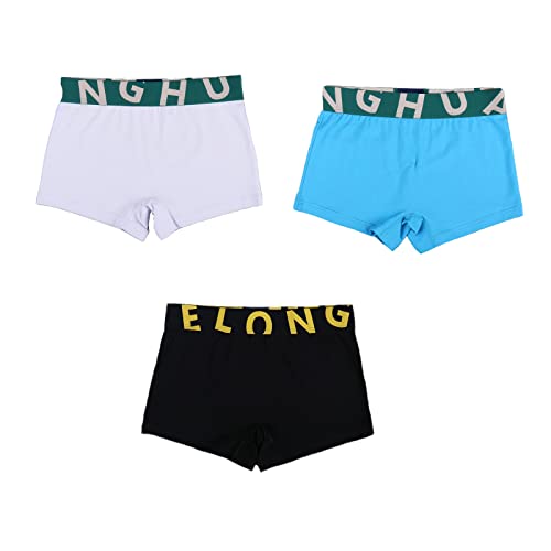 BaronHong Tomboy Masc Studs Lesbian Boxer Briefs Neutral Fashion Breathable Cotton Underwear(3-pack(A),M)