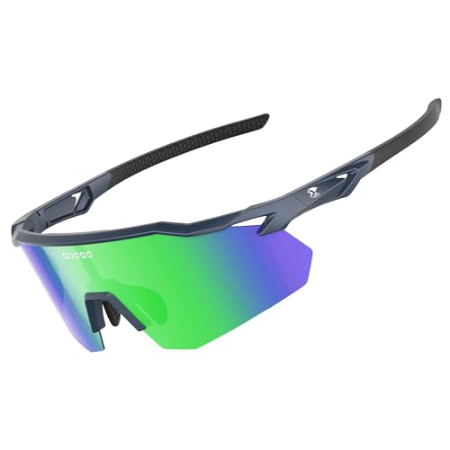 suoso Sports Cycling Sunglasses for Men: Lightweight UV Protection Polarized Sun Glasses for Youth Baseball Softball Running
