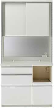 Amazon｜パモウナ 食器棚WL パールホワイト 幅100×高さ198×奥行50 日本