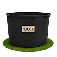 Ondis24 Regentonne 1000 Liter, Regenfass XXXL, Regenwassertank aus schwarzem Kunststoff, Wasserfass, Robust & UV-Beständig, Wasserspeicher Fass aus LDPE