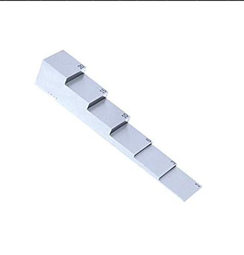 Calibrador de espesores ultrasónico con bloque de calibración de 6 pasos: 1 mm, 3 mm, 5 mm, 10 mm, 15 mm y 20 mm, material acero 1018 miniatura 3