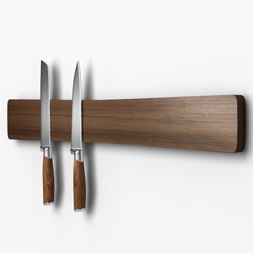 Knife Holder for Wall, 16" Acacia Wood Knife Strip