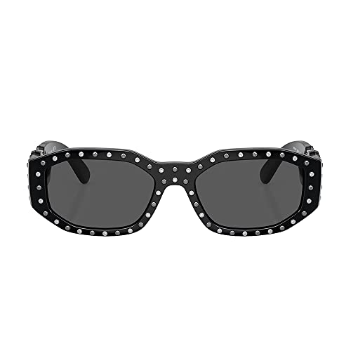 Versace Unisex Sunglasses Black Frame, Dark Grey Lenses, 53MM2