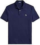 Polo Ralph Lauren Men's Medium Fit Interlock Polo Shirt-Liquid, French Navy Blue, G