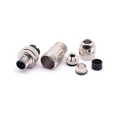 Elecbee Profibus M12 Field Wireable Connector Assembly Cable Plug Straight with Shiled (3 Pin Male A-Code)