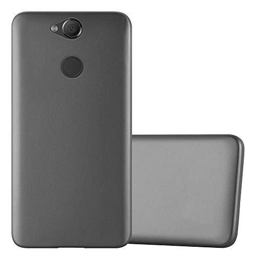 Cadorabo Funda para Sony Xperia XA2 en Metallic Gris - Cubierta Proteccíon de Silicona TPU Delgada e Flexible con Antichoque - Gel Case Cover Carcasa Ligera