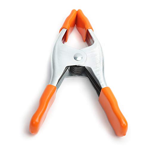 Adjustable Clamp Co Jorgensen 3202-HT 2-Inch Spring Clamp with Handle and Tip,Silver/Orange