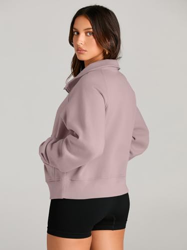 Image of AUTOMET Womens Sweatshirts Half Zip Cropped Pullover Fleece Quarter Zipper Hoodies 2026 Fall Fashion Outfits Clothes