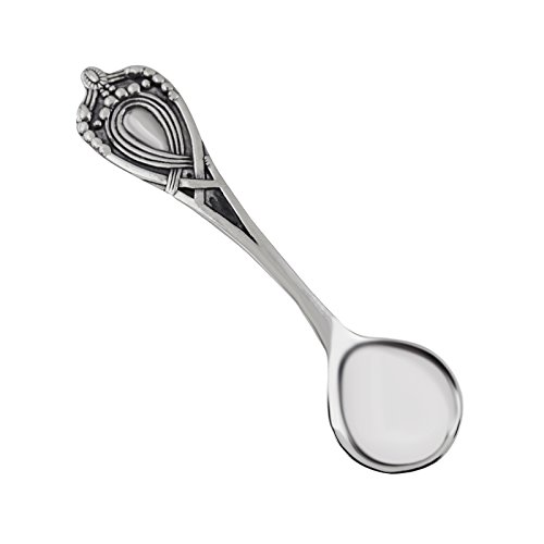 Sterling Silver Celtic Salt or Mustard Spoon w/Round Bowl