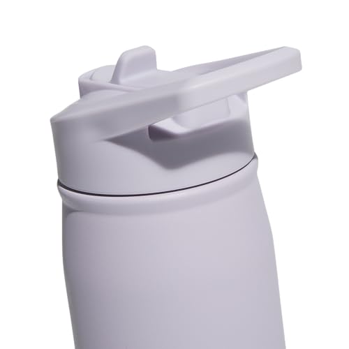 Image of adidas Straw Lid Metal Water Bottle 600 mL | Double-Wall Insulated, Leak-Resistant Lid, Stays Cold 24 Hours, Easy-Use Straw Top, Swap-Friendly Lid, Workouts & Daily Use