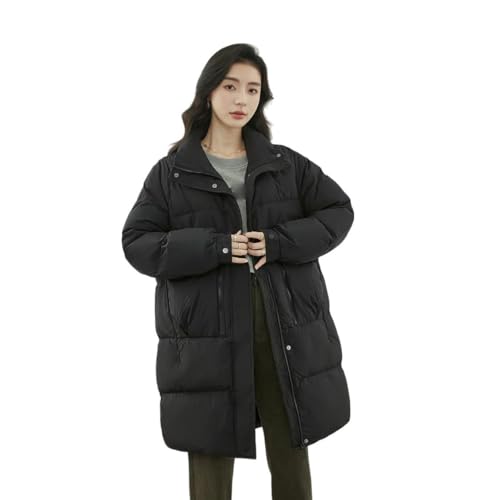 Manteau d'hiver chaud en duvet avec col montant isolant pour femme