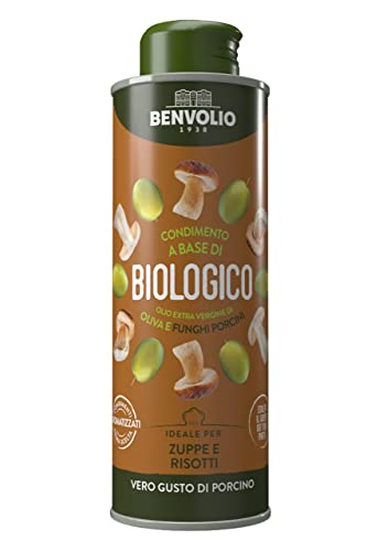Huile de Cèpes - BENVOLIO 1938 BIO | 250ml - Condiment à base d'Huile d'Olive Extra Vierge Italienne Biologique Aromatisée au Champignons Cèpes Cover