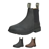 Slip-On Chelsea Design: Klassischer Chelsea Boot mit seitlichen Elastikeinsätzen und Zugschlaufe für einfaches An- und Ausziehen - funktional und stilvoll als Reitstiefelette, Gassi-Stiefel oder modischer Freizeitschuh