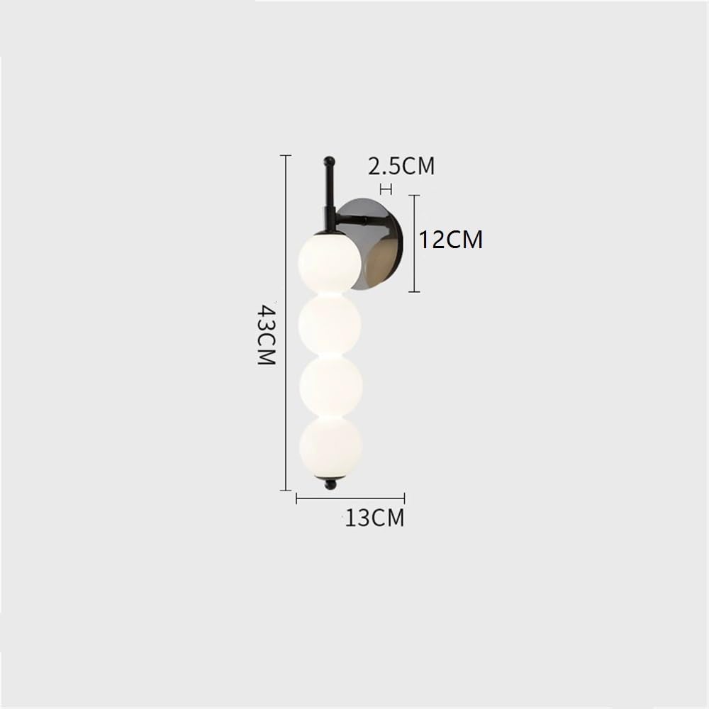 Kitchen Faucet Minimalist Globe Wall Milk White Glass Blande Muro Full Base Fispositi per Il Soggiorno Camera da Letto Colaro (Oro, 5 luci)