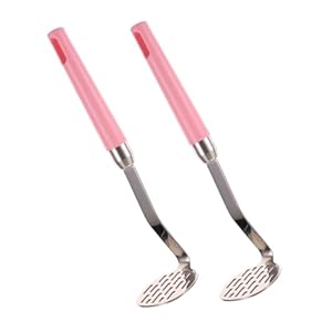 Donfamds Kartoffelpresse 2 Stück Edelstahl Rosa