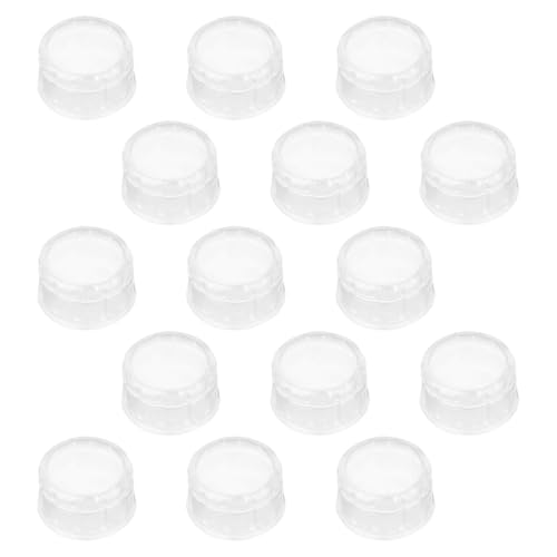 OSALADI Tapas Reutilizables Transparentes para Coctelera, Set de 15 Unidades Anti-salpicaduras, Compatibles Vasos Mezcladores para Té Leche, Limón y Bebidas, Accesorio Práctico para