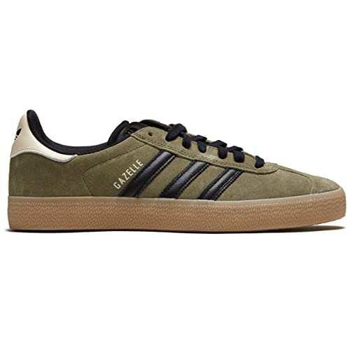 Adidas Gazelle ADV Shoes - Olive Strata/Core Black/Ecru Tint - 8.0