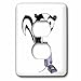 3dRose Cute funny Skunk Using Vacuum Cleaner Cartoon - Light Switch Covers (lsp-382631-6)