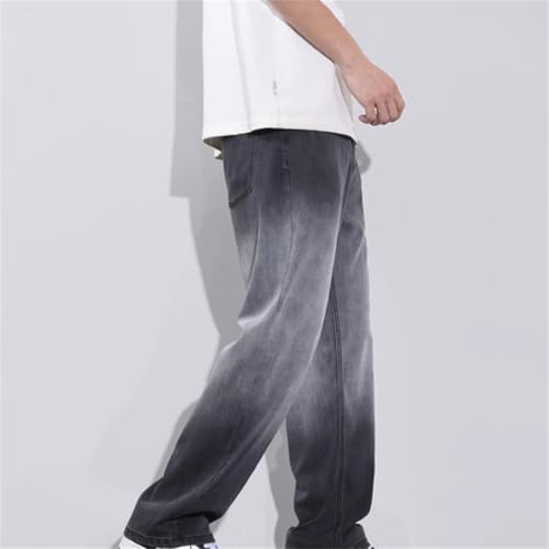 Men's Summer Gradient Jeans Loose Wide Leg Straight Fit Retro Style Streetwear Denim Trousers4