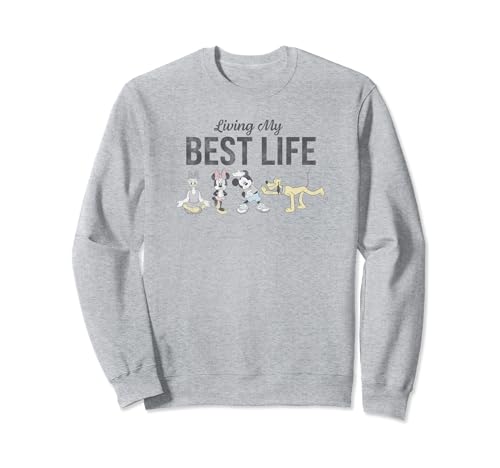 Sweatshirt Disney Mickey Yoga avec imprimé poster rétro et manches longues