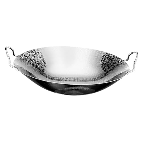 iplusmile Wok Antiadherente Inoxidable para Cocina Olla Multifuncional para Camping y Hogar para Cocción y Limpieza