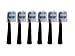 6-Pack Replacement Toothbrush Heads for Dnsly Fairywill FW507/FW508/FW917/FW909/FW949/FW958/FW507B/FW908/FW610/FW659/FW719/FW910 KIPOZI Sboly Sonic Electric Toothbrush (Black)