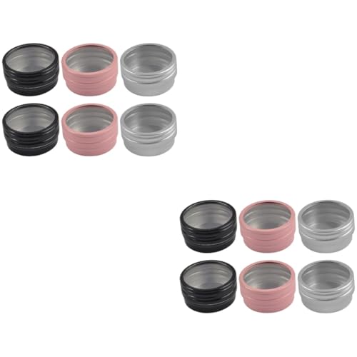 VINTORKY 2sets Bead Storage Containers Aluminum Nail Charms Boxes Craft Storage Organizers Mini Beads Holder 6pcs*2