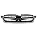 HECASA Front Grille Compatible with 2004-2007 Subaru Legacy Bumper Grill Silvery+Black Replacement for 91121AG12B SU1200129 91121AG010