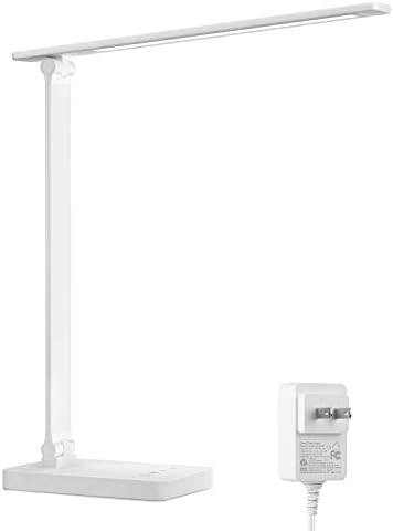 Lepro LED Desk Lamp, Metal Desk Light 9W 550lm, Dimmable Home Office Desktop Lamp Touch Control, 3 Color Modes, 5-Level Dimmer, Eye Caring Task Lamp for Study, Reading, Crafting, Sewing, Computer Work