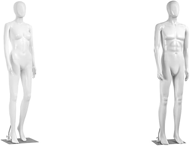 SereneLife 68.9" Female and 73" Male Adjustable Poseable Mannequin Bundle